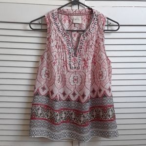Pink Embroidered Tank